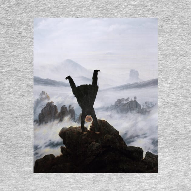 Wanderer above the sea of fog by Illusory contours